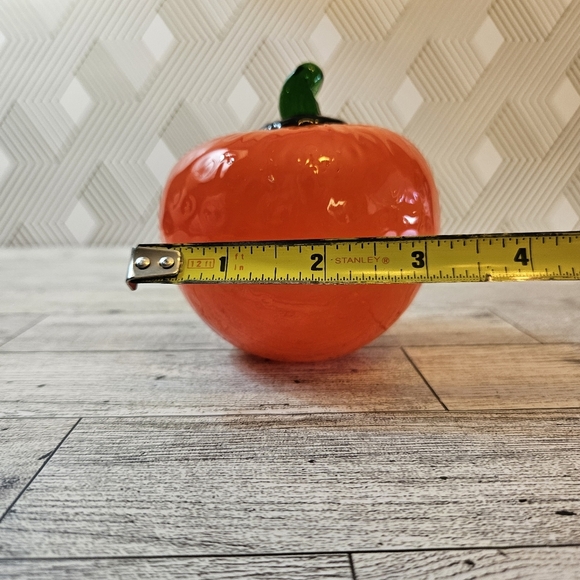 Art Glass Murano Style Hand Blown Glass Orange - Picture 6 of 6